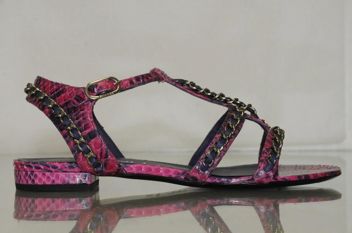 Sandales plates python on sale