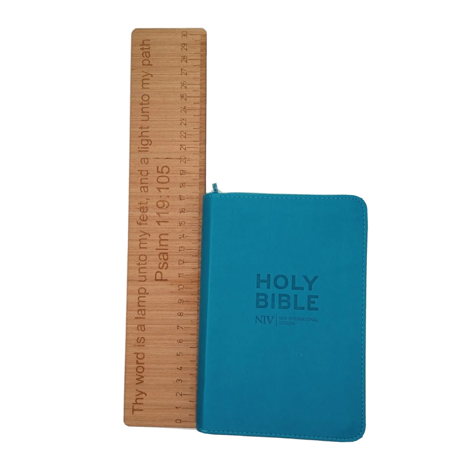 NIV Bible Pocket Cyan Soft-tone Zip New International Version Perfect present - Image 10