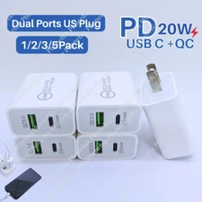 For iPhone 15 16 13 11 20W Fast Charger Block USB Type C Wall Power Adapter Lot