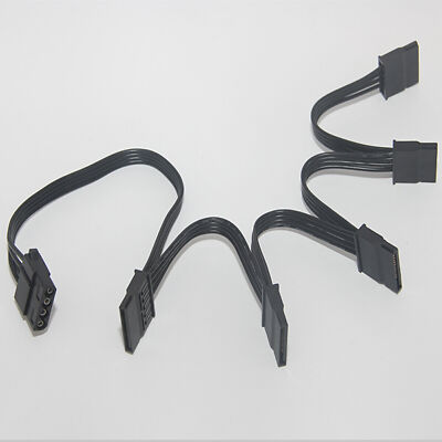 4pin IDE 1 to 5 SATA 15Pin Hard Drive Power Supply Splitter Extension Cable Cord