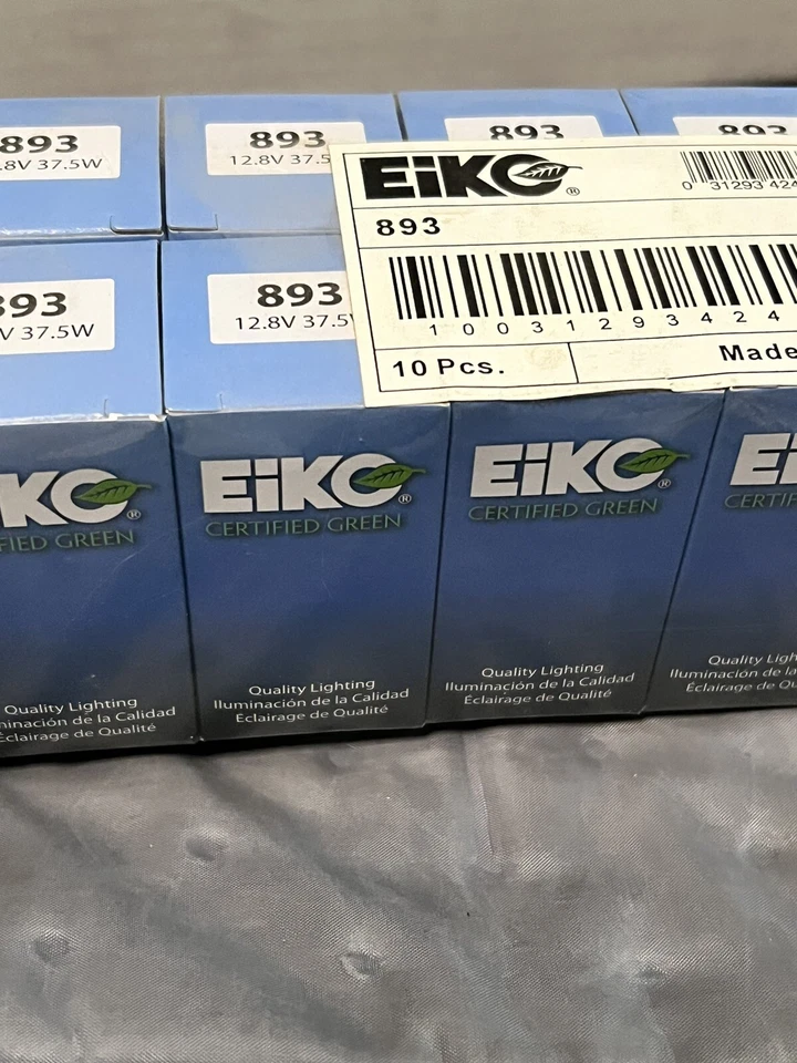 全新 Eiko 893 前雾灯 12V 37.5W 2.93A 灯泡 批量 10 件 — 第 3/4 张图片