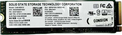 Kioxia 512GB M.2 NVMe SSD PCIe 4.0 x4 2280 PC Laptop Notebook Festplatte