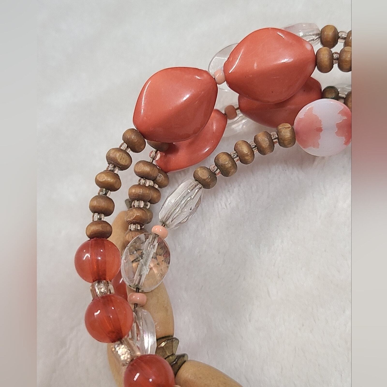 Multicolor Mixed Material Beaded Wrap Bracelet - image 2