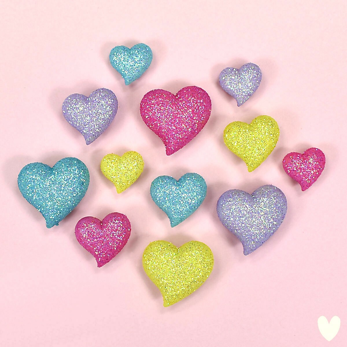 DRESS IT UP Buttons Daydream 8374 - Embellishments Glitter Hearts