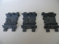 Lego 3 x Dark Bluish Gray Train Track Plastic Flexible Segment  7939 7938 3677