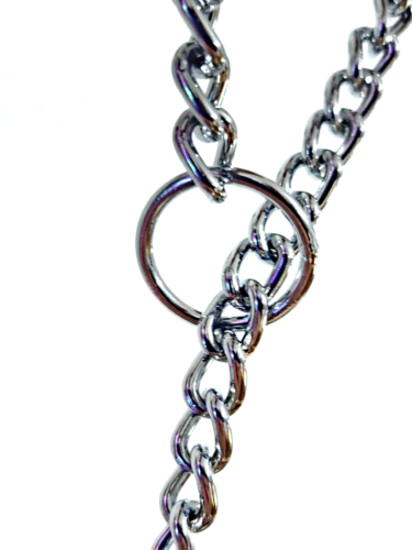 Choker Collar Sub Necklace Kink 22" Double O Ring Neck Stainless Steel Clasped - Picture 11 of 14