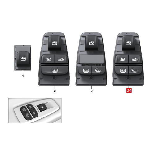For BMW 7series G11 G12 2016-2021 4+4Pin Rear Power Window&Sunshade Switch - Picture 2 of 15