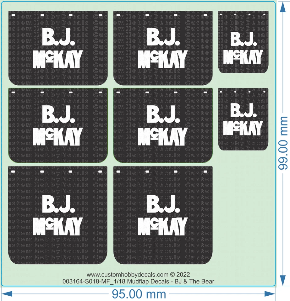 Camión y remolque 'BJ & The Bear' - muchas escalas - calcomanías de agua y vinilo Foto 2 de 2