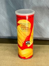 Rare Vintage PRINGLES Canister Multi-Pack Can w/ "Newfangled Potato Chips" Lid 