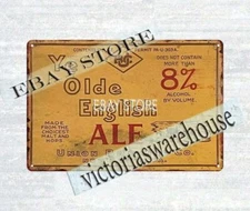 UNION BREWING YE OLDE ENGLISH ALE beer NEW CASTLE PA tin sign garages interior