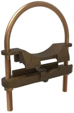 Ilsco GPL-58, 4" IPS, 2/0 to 250 KCMIL, Bronze/Copper, U-Bolt Ground Clamp , 1pc