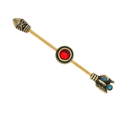 PTOP 1PC 14G Cartilage Industrial Barbell Nail 316L Cartilage Earring Piercing