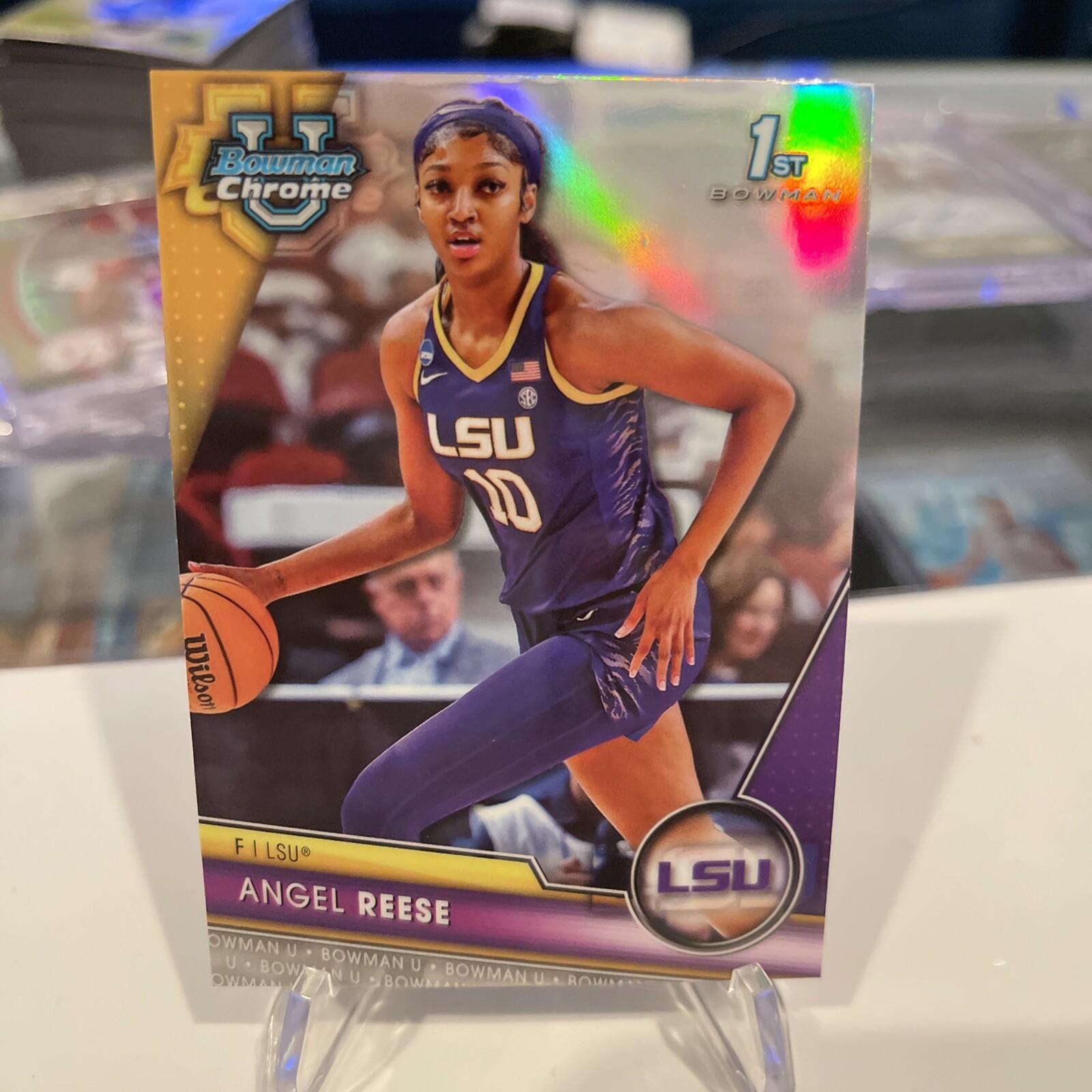 2023-24 Bowman University Chrome #49 Angel Reese Refractor