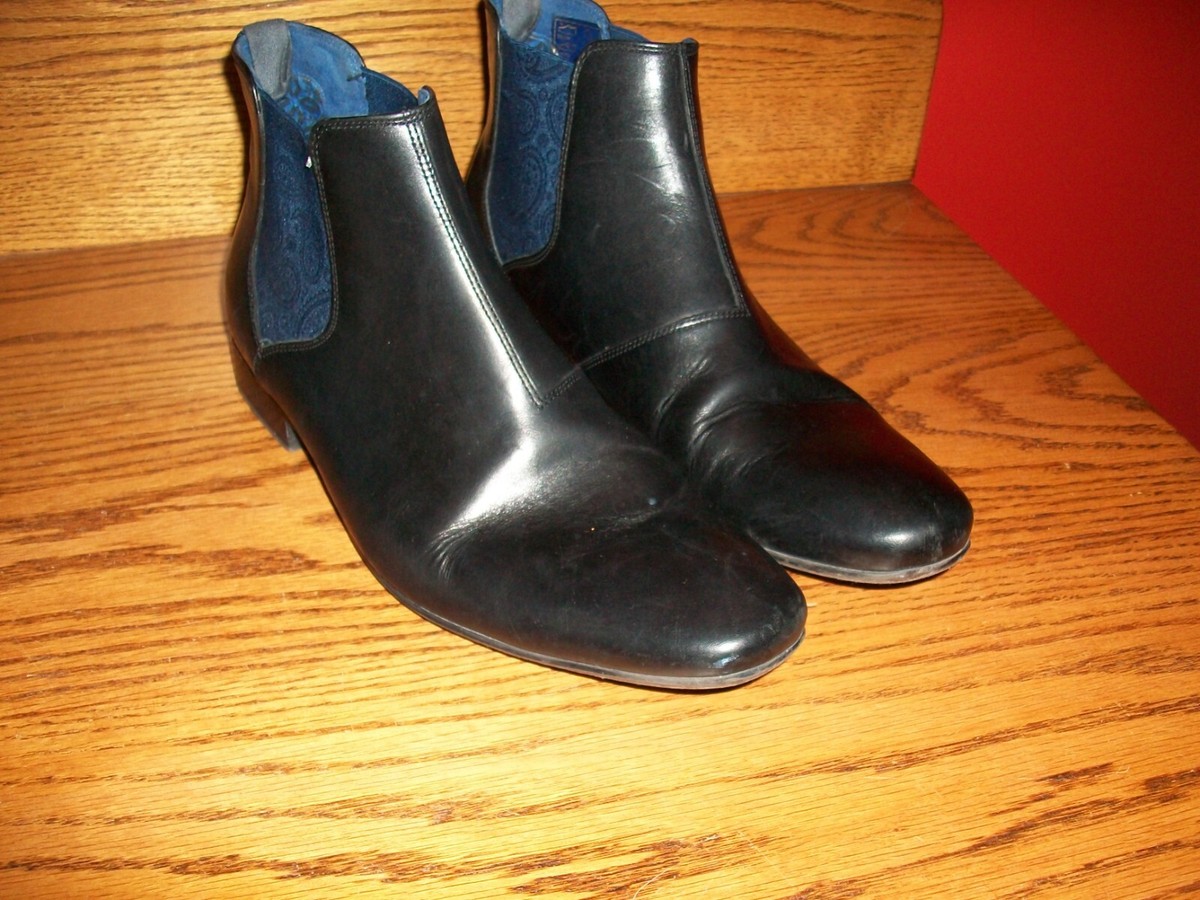 Ted Baker London Mens Leather Ankle Boot Shoe Black Size US UK