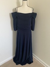 2X Evanese Women's Plus Size Formal Long Evening Dress 3/4 Sleeves, Side Flare