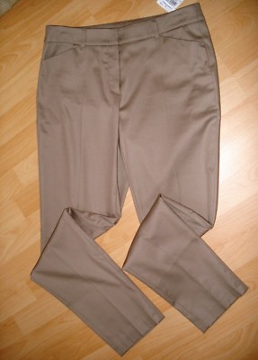Stoffhose v.Taifun,Peg Leg,Gr.36,taupe,leichte Struktur,Bügelfalte,Neu D4