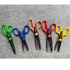 Singer Fiskars Set of 5 Edge Scissors Crafting Paper Cutting for Scrapbooking