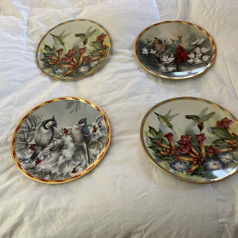 Lenox SET of FOUR Catherine McClung Natures Collage Plate Collection