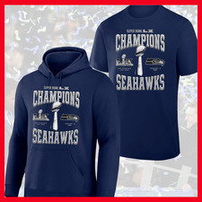 HOT SALE Seattle Seahawks Super Bowl LX Champions Locker Room Navy Hoodie Tee