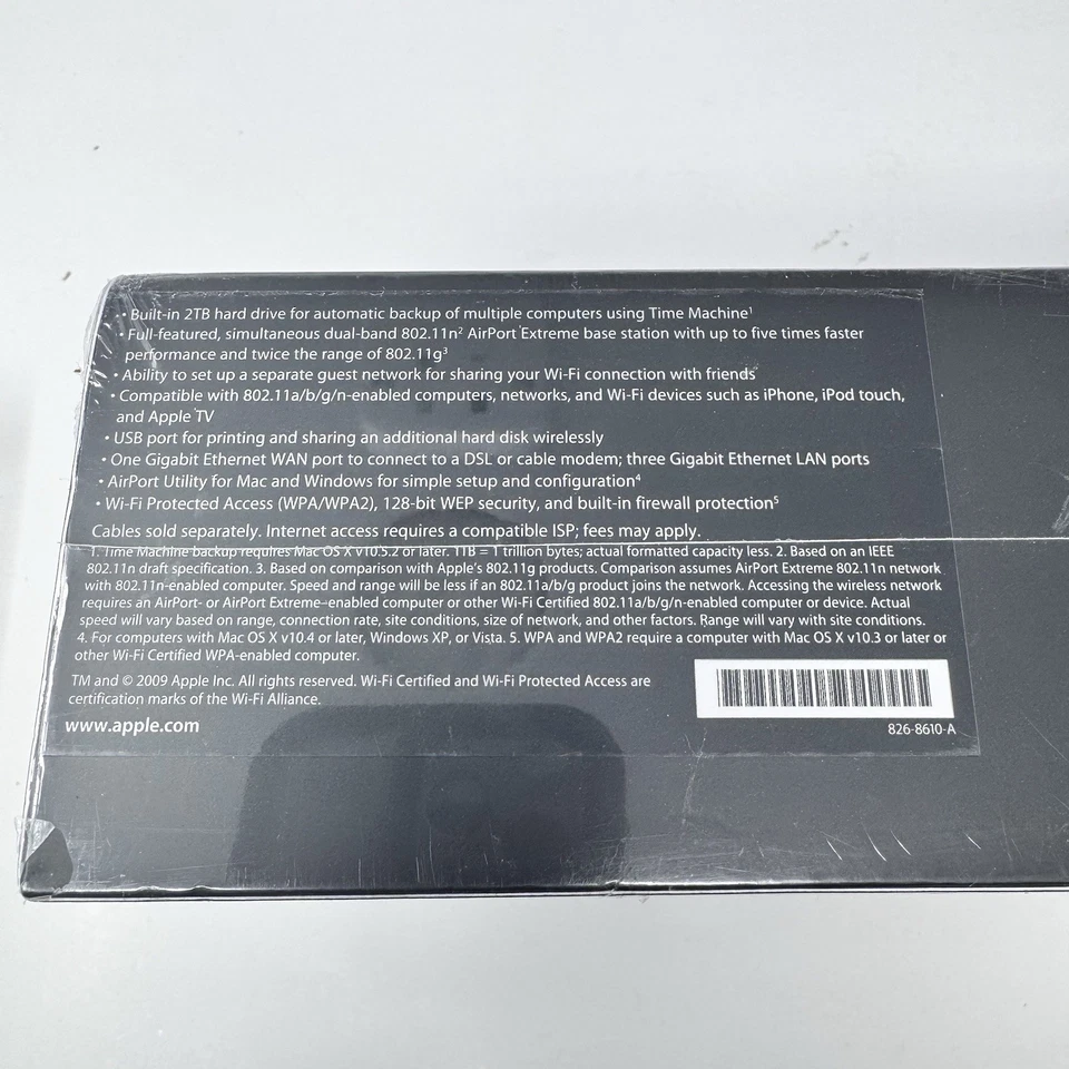 Genuine Apple Time Capsule 802.11n Wi-Fi Hard Drive 2TB NIB Sealed Model A1302 - Image 4 of 4
