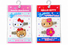 Sanrio Hello Kitty Hair Clips 4pcs 2 Sets Japan Exclusive Kawaii Bear Flower