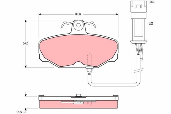 NEU - TRW GDB471 Bremsbelagsatz, Scheibenbremse FüR Ford TVR-image