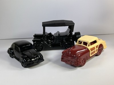 Lot Of 3 Vintage Avon Cologne 48 Chrysler Model T Volkswagon  Avon Bottles EMPTY