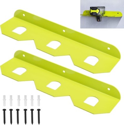 2 Pcs Metal Battery Holder Wall Mount Rack for Ryobi 18V Bat-Tery Storage 3 Slo