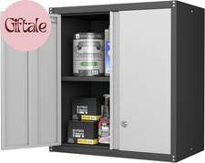 Garage Storage Cabinet, Wall Mounted Garage Cabinets with Adjustable Shelf, Heav