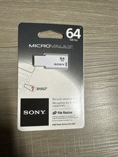 SONY 64GB MICROVAULT USB FLASH DRIVE RESCUE DELETED FILES USM64GM/W NEW SEALED
