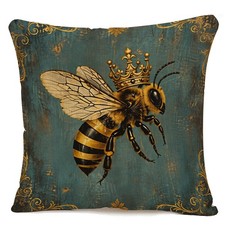 LAVVIEGO Vintage Bee Throw Pillow Cover 18x18,Retro Animal Rustic Decorative ...