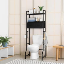 ETELI Over The Toilet Storage Cabinet with Fabric Drawers 3 Tier Freestanding