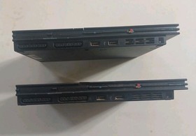 Playstation 2 Slim Console x2 TESTED WORKS w/ 1 Controller 15 Games All Wires