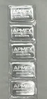 1 Oz TROY .999 FINE APMEX SILVER BARS SEALED  LOT OF 5 - A2