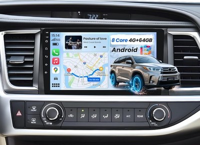 8core 4+64G Car Radio Stereo GPS carplay 1280*800 For Toyota Highlander 2014-19