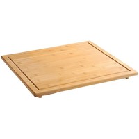 Schneidebrett KüChenbrett Braun Bambus 50X56X4Cm Backbrett Holzbrett KüChenbrett