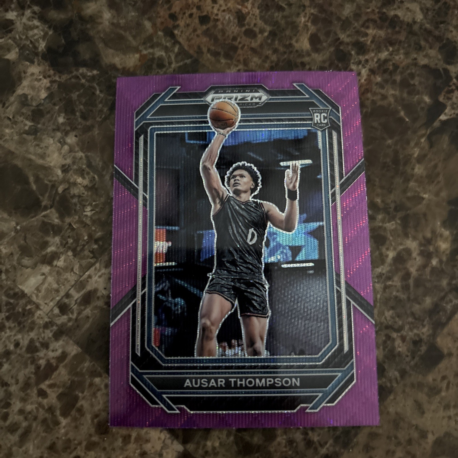 2023-24 Panini Prizm Draft Picks - Ausar Thompson #17 Purple Wave Prizm (RC)