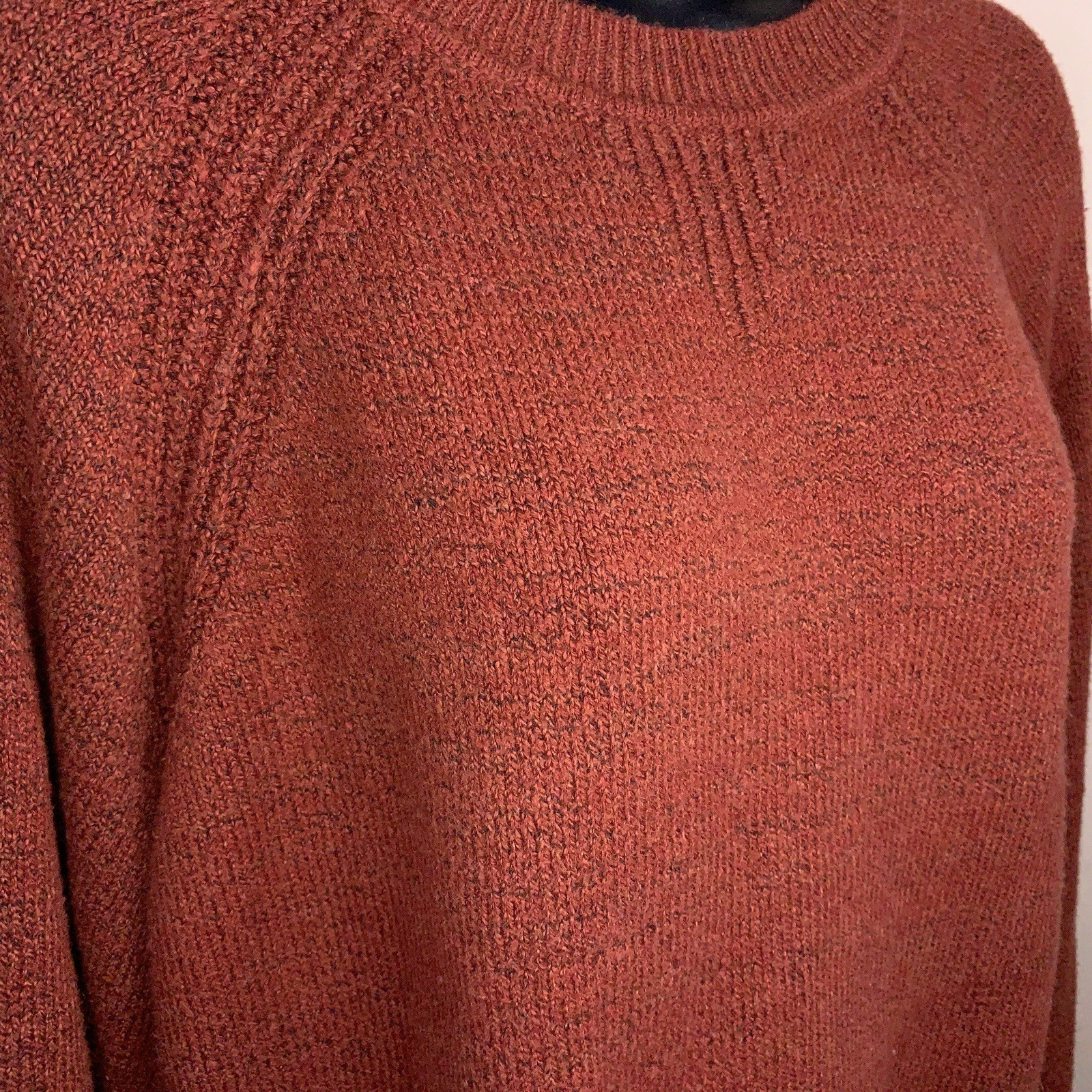 Small Universal Thread Brick Orange Red Sweater C… - image 3