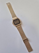 Casio Vintage Iconic A1000MGA-5EF Digitaluhr Mesh Armband Gold Premium
