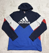 Adidas Hoodie Boys Large Long Sleeve Pull Over Logo Sweatshirt 14/16