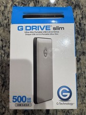 G-Technology 500GB G-DRIVE slim Portable Hard Drive USB 3.0 0G02361. PC/ MAC