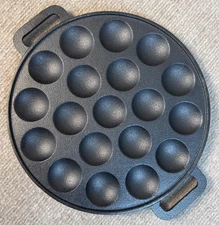 CAST IRON POFFERTJES MINI PANCAKE MAKER PAN PRE-SEASONED FAST FREE PRIORITY SHIP