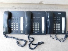 LOT OF 3 Panasonic KX-T7720-B Hybrid System NON-DISPLAY Corded Telephone Black
