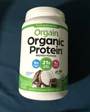 Orgain Organic Protein Powder Plant Based Chocolate Coconut 2.03 LB Exp 07/2026