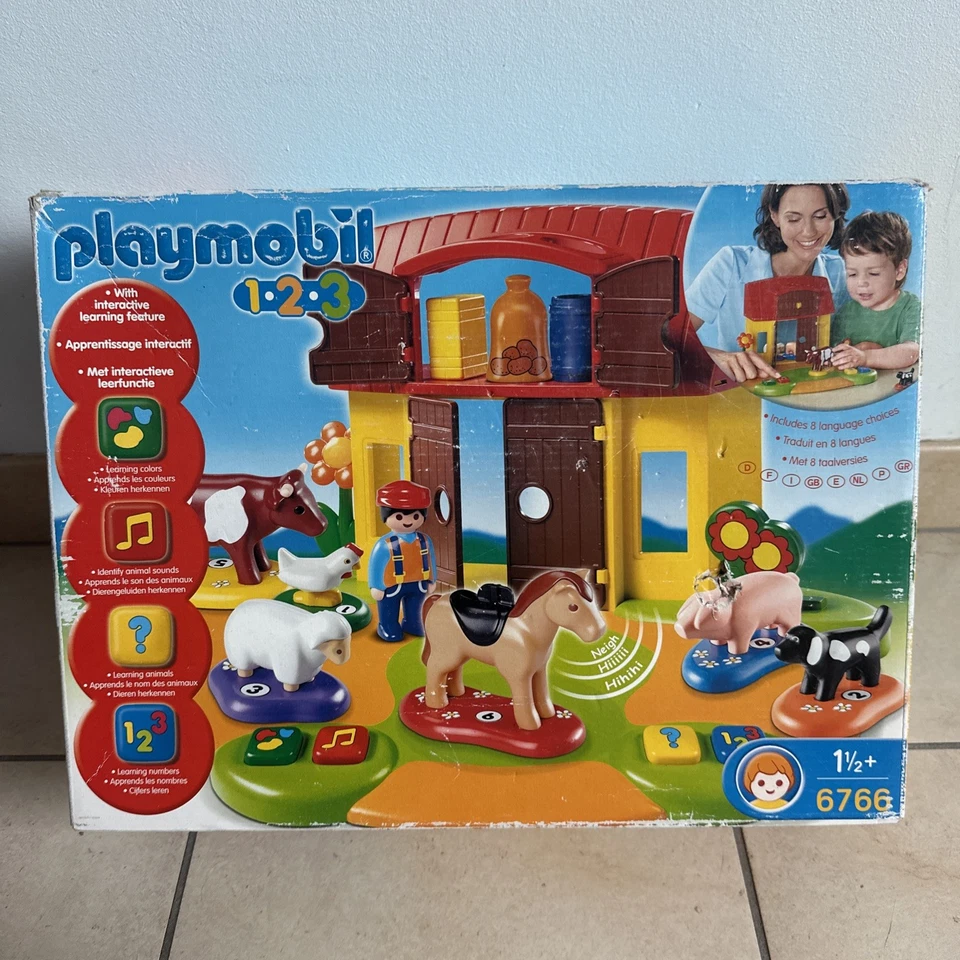 Playmobil 123 6766 La Ferme Interactive Avec Animaux En Boîte - Photo 4/4
