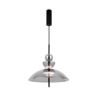 Led Pendelleuchte Esstisch Glas Rauchgrau Ø40 Cm 3000 K Up Down HäNgelampe KüChe