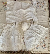 Vintage Baby Child s Long Shirt Lovely Silk Dress With Lace Skirt Sweet Hat