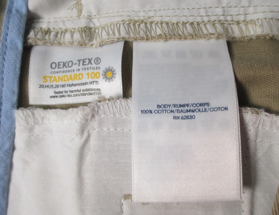 LANDS END Caqui Uniforme Escolar Frente Liso Algodón Chino Pantalones Cortos Niños 20 NUEVO Foto 4 de 4