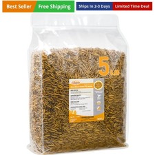 Dried Black Soldier Fly Larvae 5 LBS-100 Natural BSF Larvae-More Calcium Tha...