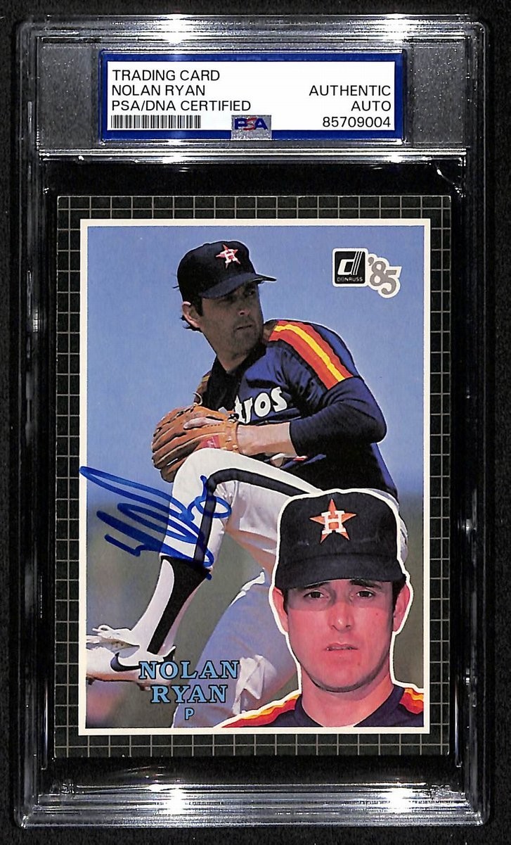 Nolan Ryan HOF Astros Auto 1985 Donruss Action All-Stars Card PSA/DNA